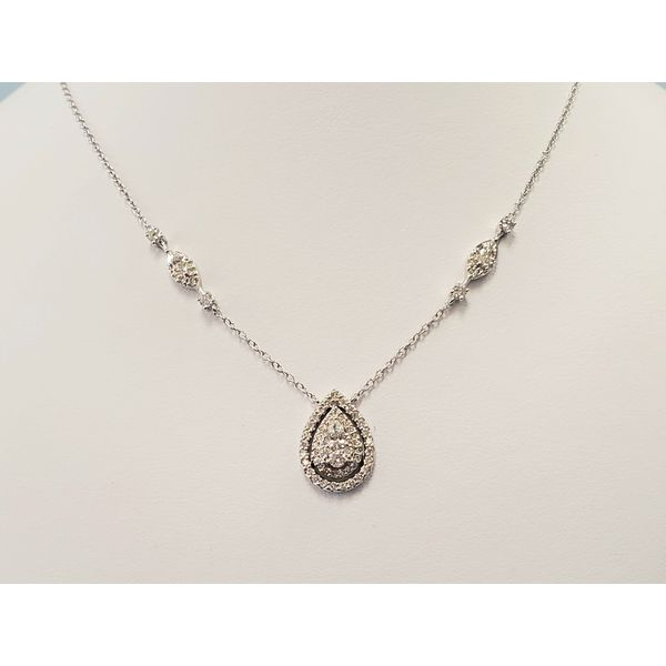 14k White Gold & Diamond Necklace Wallach Jewelry Designs Larchmont, NY