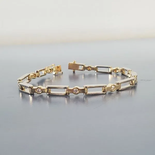 Two Tone Gold & Diamond Bracelet Wallach Jewelry Designs Larchmont, NY