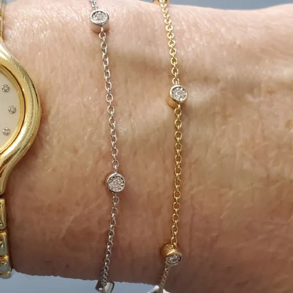 14k White Gold Diamonds By The Yard Bracelet Image 2 Wallach Jewelry Designs Larchmont, NY