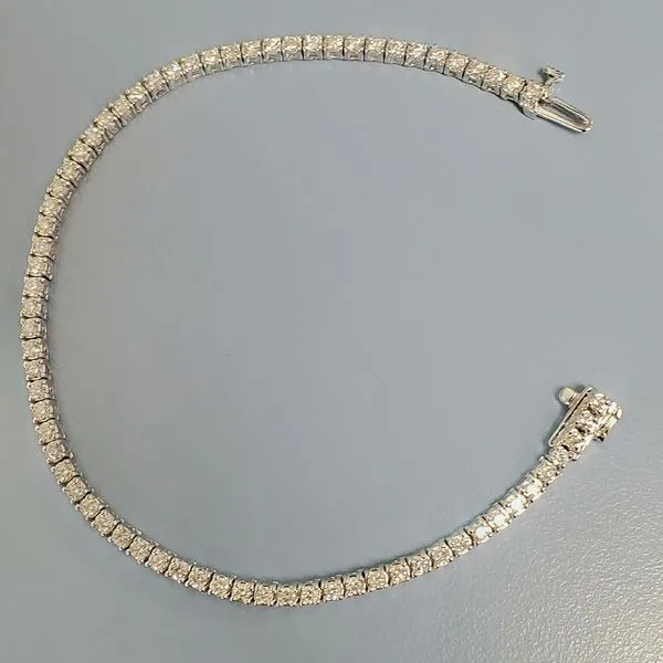 14k White Gold Diamond Tennis Bracelet Wallach Jewelry Designs Larchmont, NY
