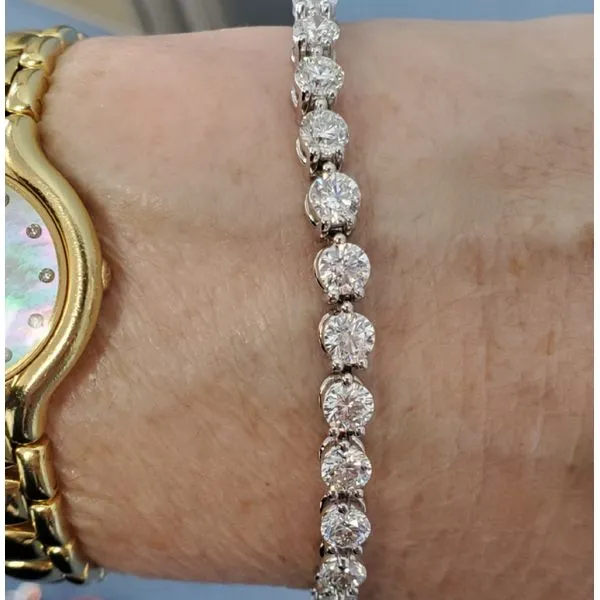 14k White Gold 10.25ctw Diamond Tennis Bracelet Image 2 Wallach Jewelry Designs Larchmont, NY