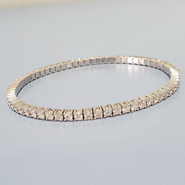 14k White Gold PickleBall Bracelet 3.17cts Diamonds Wallach Jewelry Designs Larchmont, NY