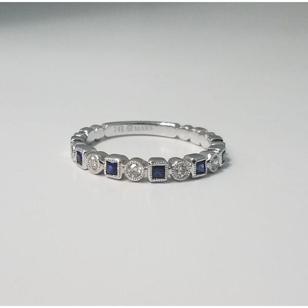 Sapphire & Diamond Stack Ring Wallach Jewelry Designs Larchmont, NY