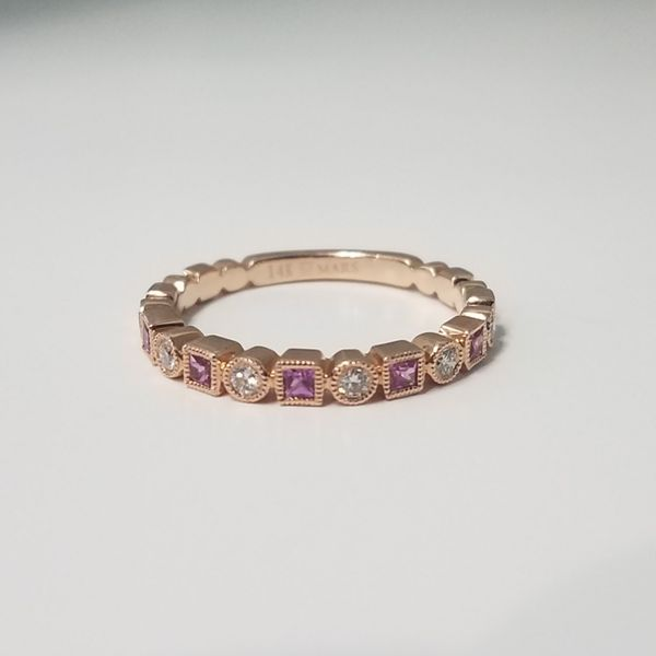 Pink Sapphire & Diamond Stack Ring Wallach Jewelry Designs Larchmont, NY