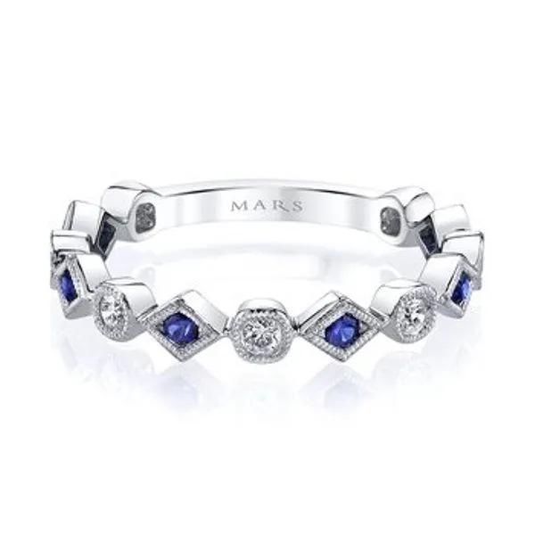 Sapphire & Diamond Stack Ring Wallach Jewelry Designs Larchmont, NY