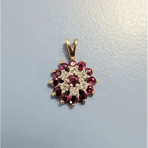 10k Gold Pendant w/Rubies & Diamonds Wallach Jewelry Designs Larchmont, NY