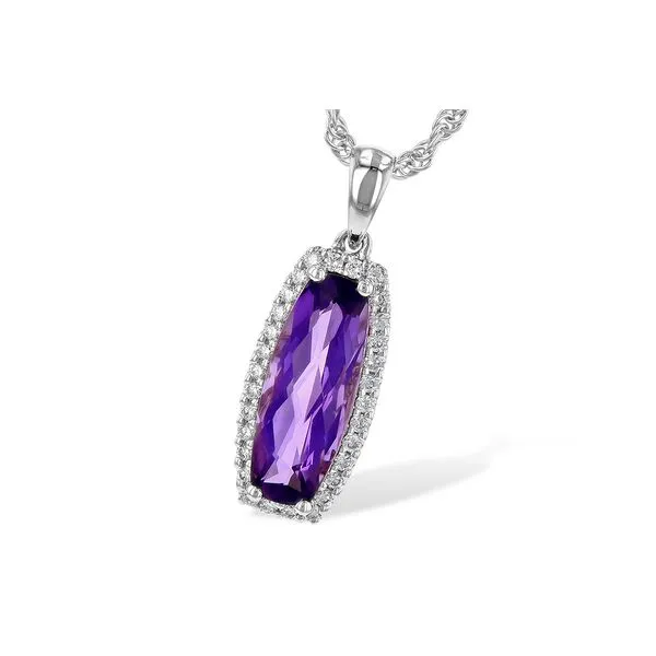 Amethyst & Diamond Pendant Necklace Image 2 Wallach Jewelry Designs Larchmont, NY