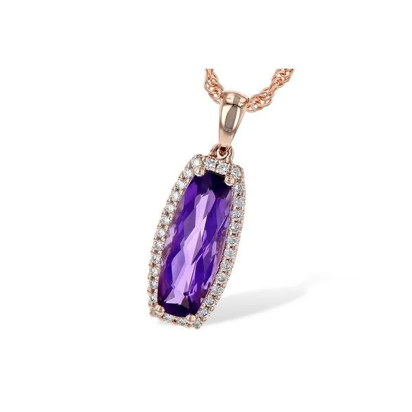 Amethyst & Diamond Pendant Necklace Wallach Jewelry Designs Larchmont, NY
