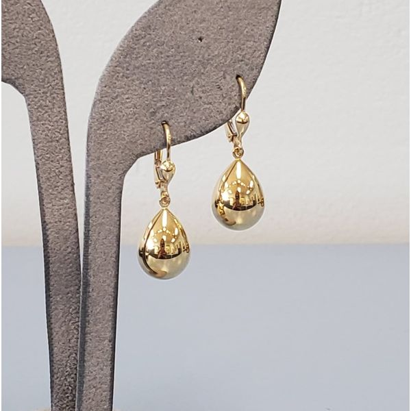 14k Yellow Gold Dangling Ball Earrings Wallach Jewelry Designs Larchmont, NY