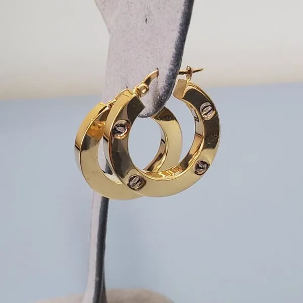 14k Yellow Gold Hoop Earrings Image 2 Wallach Jewelry Designs Larchmont, NY