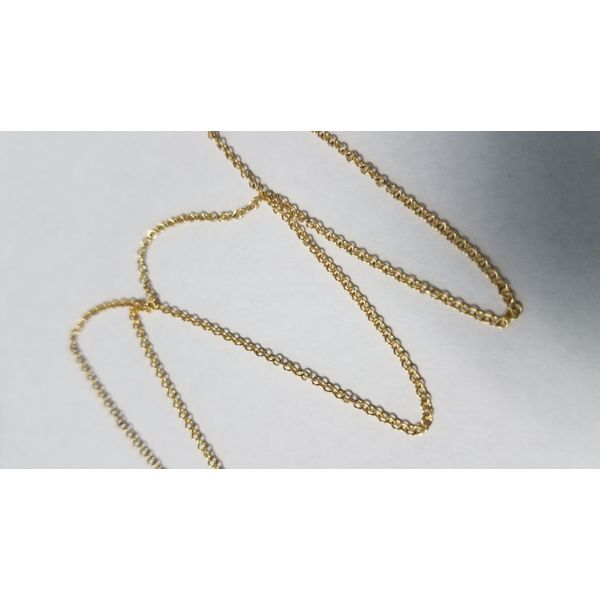 14k Yellow Gold Rolo Chain, 18