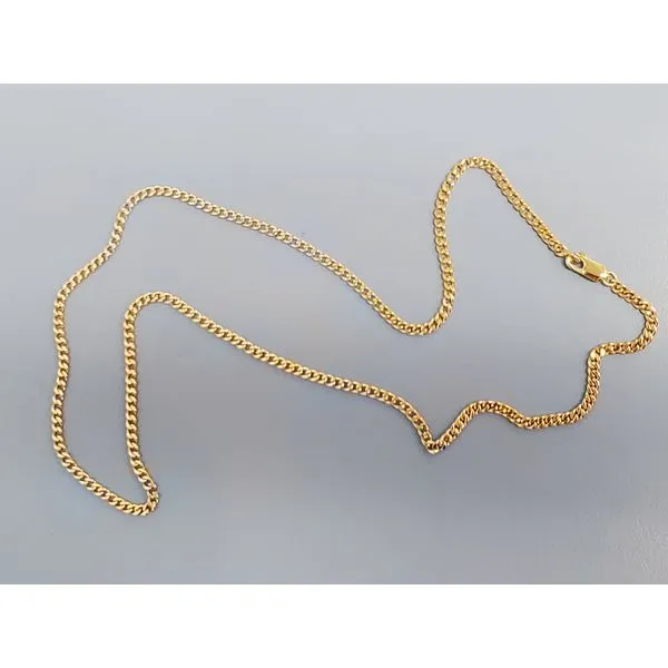 14k Yellow Curb Chain, 22