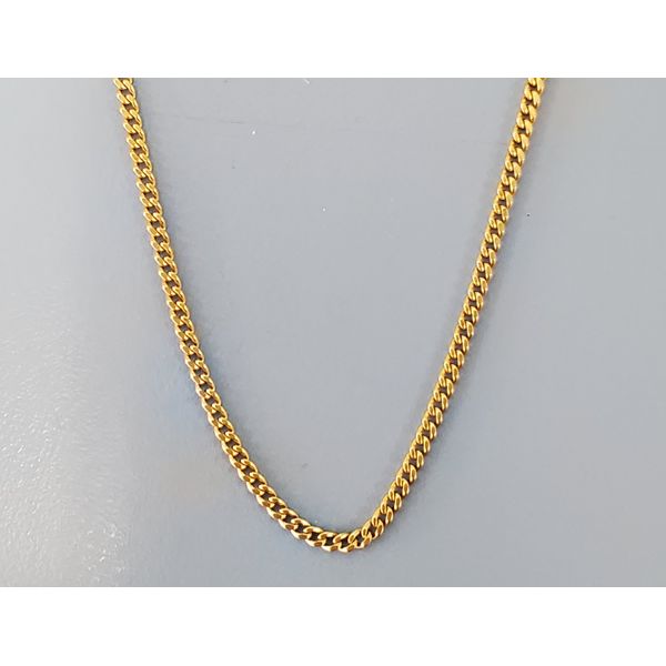 18K Yellow Gold Curb Chain, 24.5