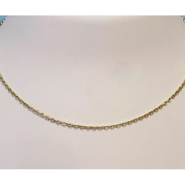14k Yellow Gold Diamond-Cut Oval Cable Chain Wallach Jewelry Designs Larchmont, NY