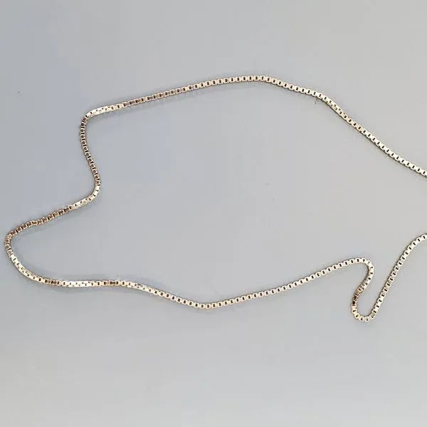 18k White Gold Box Chain Wallach Jewelry Designs Larchmont, NY