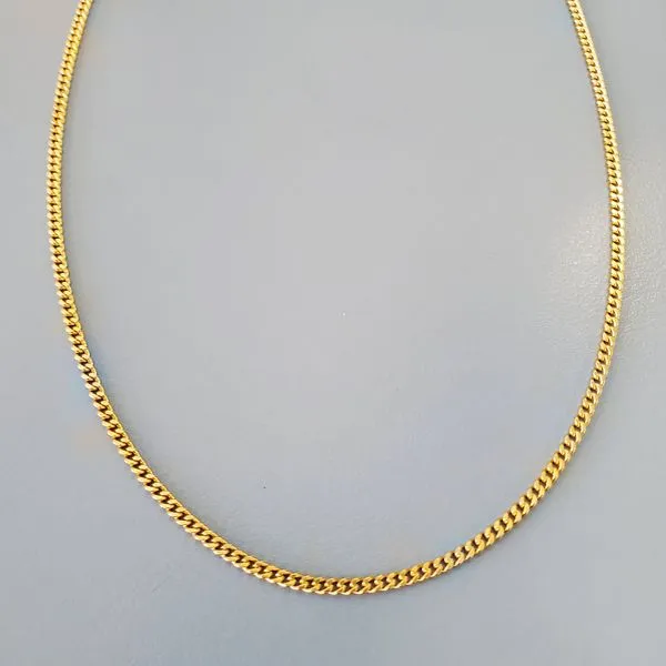 18k Yellow Gold Curb Link Chain Necklace Wallach Jewelry Designs Larchmont, NY