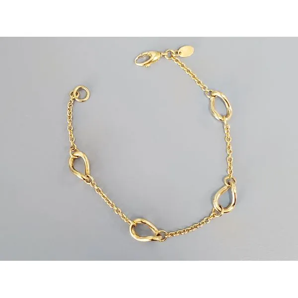 14k Yellow Gold Bracelet w/ Twisty Links Wallach Jewelry Designs Larchmont, NY