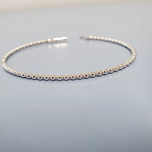14k White Gold Flexible Bracelet Wallach Jewelry Designs Larchmont, NY