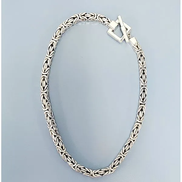 Sterling Silver Byzantine Toggle Necklace, Lois Hill Wallach Jewelry Designs Larchmont, NY