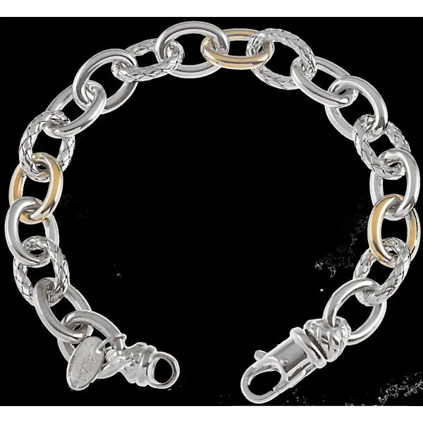 Alisa Sterling & 18k Gold Traversa Link Bracelet Image 2 Wallach Jewelry Designs Larchmont, NY