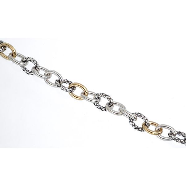 Alisa Sterling & 18k Gold Traversa Link Bracelet Wallach Jewelry Designs Larchmont, NY