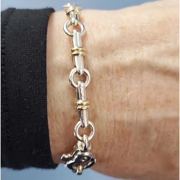 Tiffany & Co. Sterling & 18k Gold Bars & Links Bracelet Image 2 Wallach Jewelry Designs Larchmont, NY