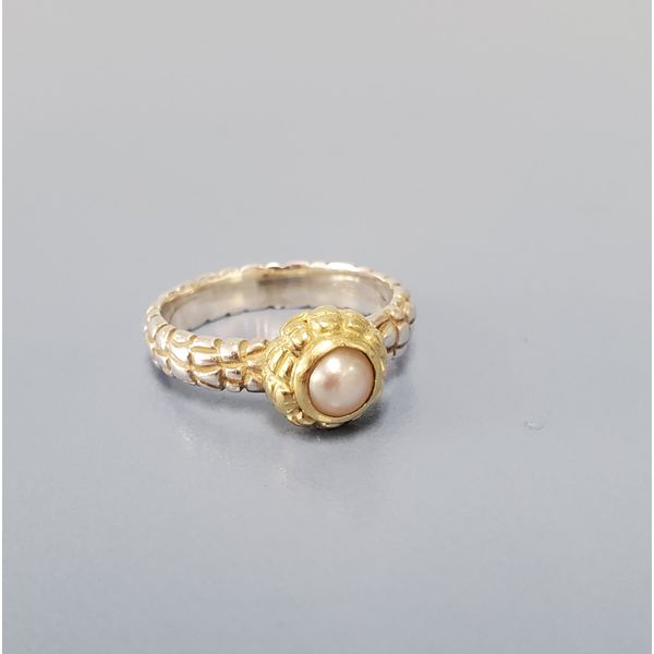 J.Bohan Sterling Silver, 18k Gold & Pearl Ring Wallach Jewelry Designs Larchmont, NY