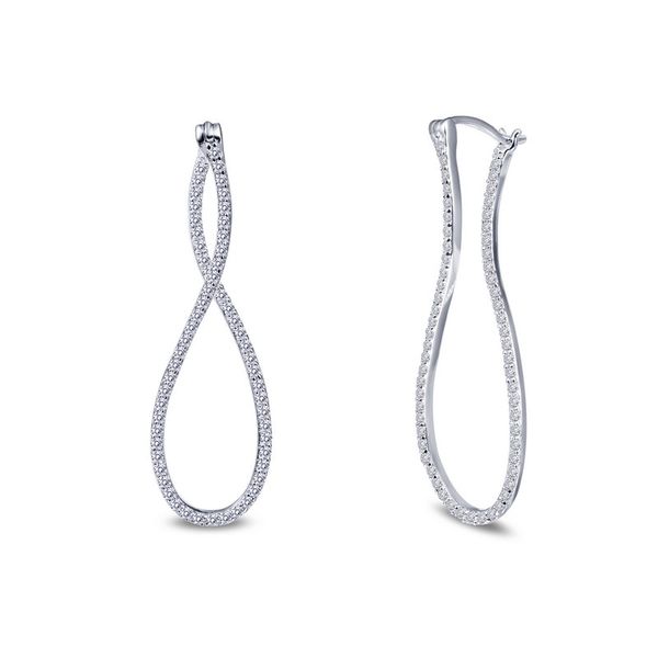 Lafonn Sterling Silver Twist Earrings w/Simulated Diamonds Wallach Jewelry Designs Larchmont, NY