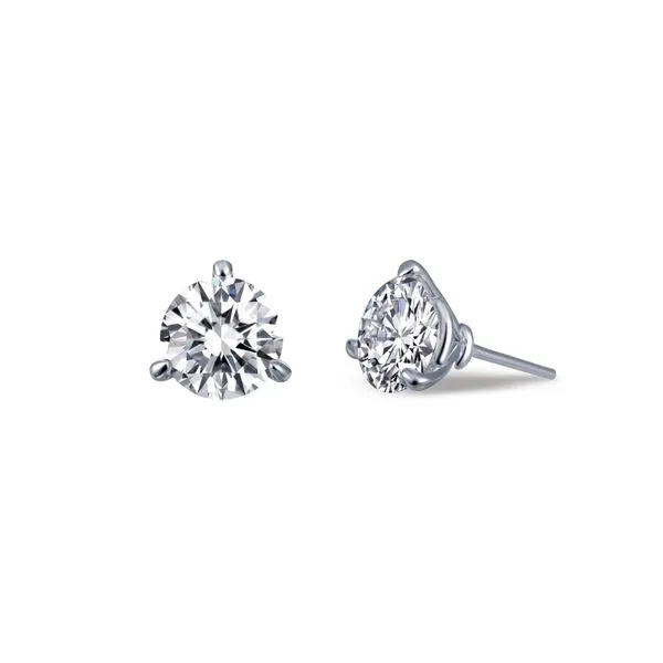 Lafonn Sterling Silver Simulated Diamond Stud Earrings Wallach Jewelry Designs Larchmont, NY