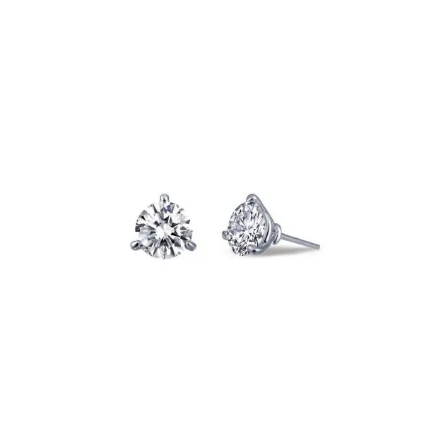 Lafonn Sterling Silver Simulated Diamond Stud Earrings Wallach Jewelry Designs Larchmont, NY