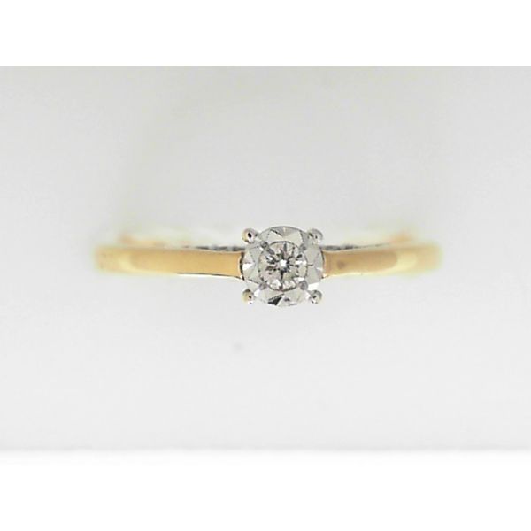 18K Yellow Gold Diamond Engagement Ring Ware's Jewelers Bradenton, FL