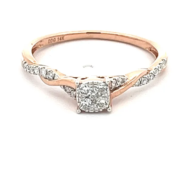 14K Rose Gold Diamond Engagement Ring Ware's Jewelers Bradenton, FL