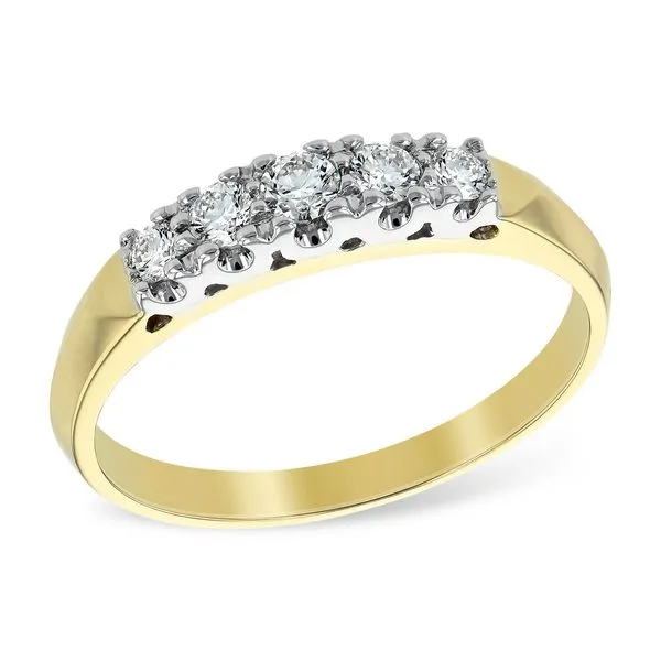14K Yellow Gold Diamond Wedding Band Ware's Jewelers Bradenton, FL