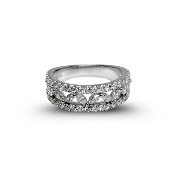 14K White Gold Diamond Anniversary Ring Ware's Jewelers Bradenton, FL