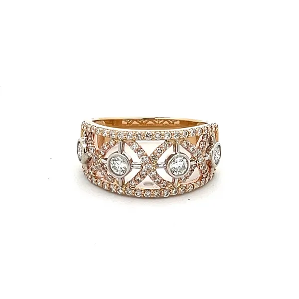 Tri Color 14 Karat Diamond Band Fashion Ring Ware's Jewelers Bradenton, FL
