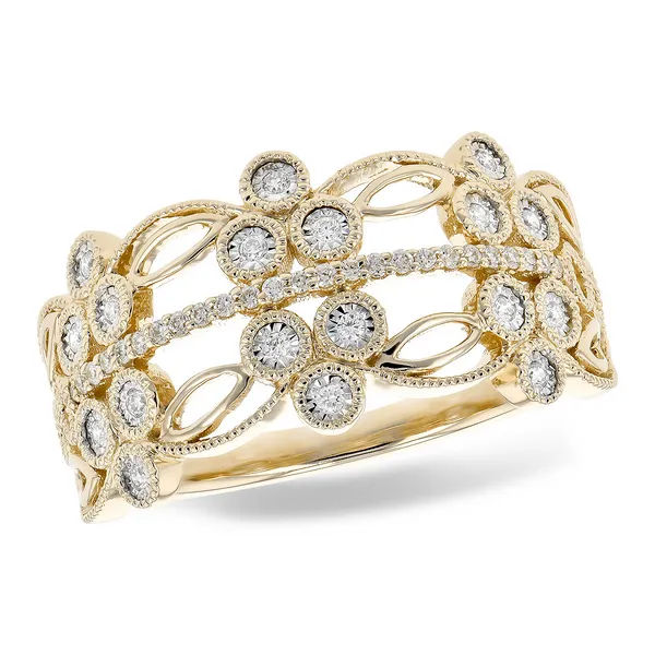 14K Yellow Gold Diamond Fashion Ring Ware's Jewelers Bradenton, FL