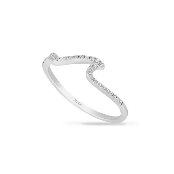 14 Karat White Gold Wave Diamond Ring  Ware's Jewelers Bradenton, FL