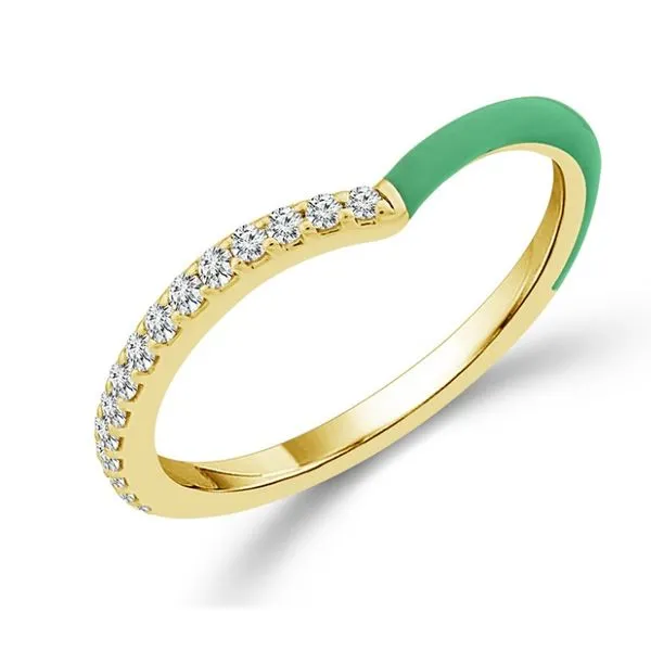 14K Yellow Gold Diamond Stackable Band Ware's Jewelers Bradenton, FL