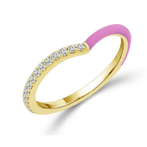 Yellow Gold Diamond Stackable Band Ware's Jewelers Bradenton, FL