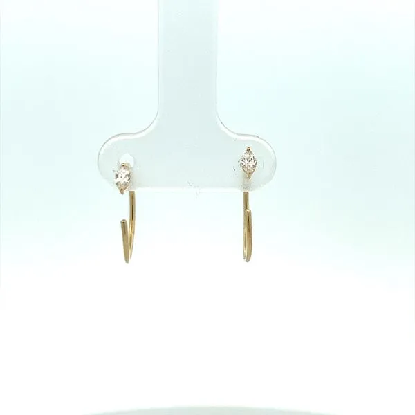 14K Yellow Gold Marquise Diamond Earrings similar item image
