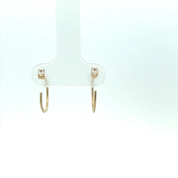 14K Yellow Gold Diamond Earrings similar item image