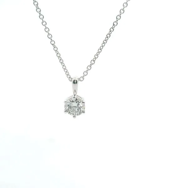 14kt White Gold Solitaire Diamond Pendant Ware's Jewelers Bradenton, FL