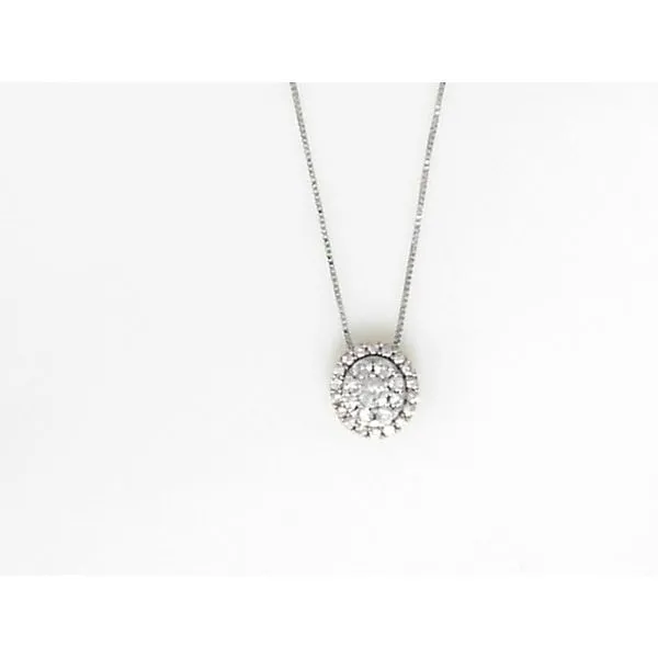 14K White Gold Two-Tone Diamond Necklace Ware's Jewelers Bradenton, FL