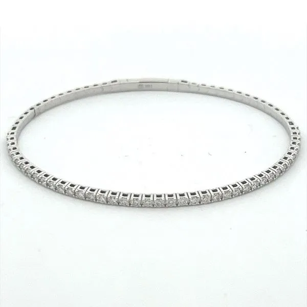 14K White Gold Diamond Bangle Bracelet Ware's Jewelers Bradenton, FL
