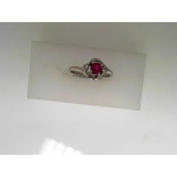 10K White Gold Ruby and Diamond Fashion Ring Ware's Jewelers Bradenton, FL