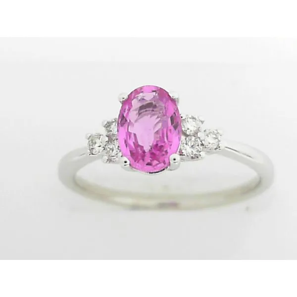 Pink Sapphire and Diamond 14K White Gold Ring Ware's Jewelers Bradenton, FL