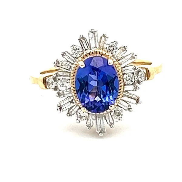 Tanzanite and Diamond 14K Yellow Gold Fashion Ring Ware's Jewelers Bradenton, FL