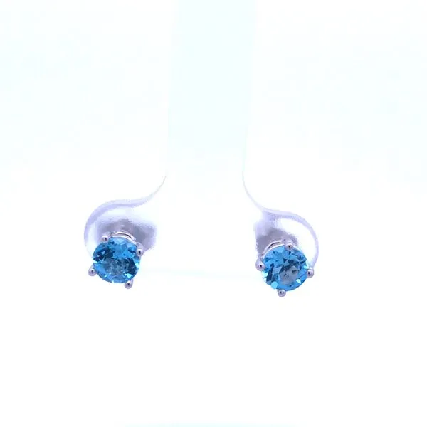 Blue Topaz Earrings in 14K White Gold Ware's Jewelers Bradenton, FL