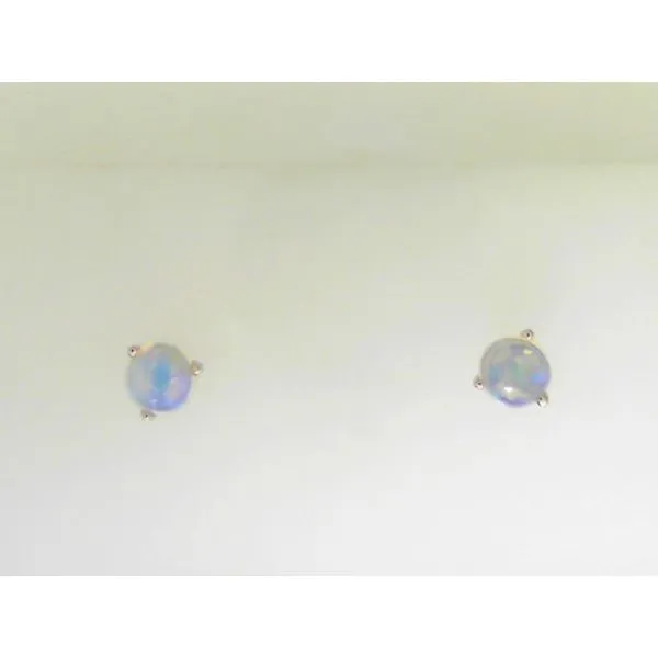 Opal Martini Stud Earrings in 14K White Gold Ware's Jewelers Bradenton, FL