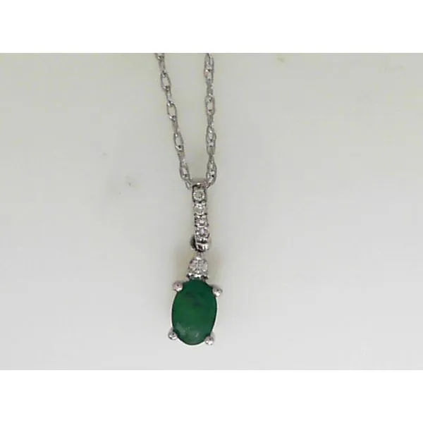 Emerald & Diamond Pendant in 14K Yellow Gold Ware's Jewelers Bradenton, FL